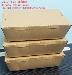 Hộp giấy nắp gài 1000ml nâu