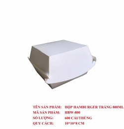 Hộp Hamburger trắng 800ml
