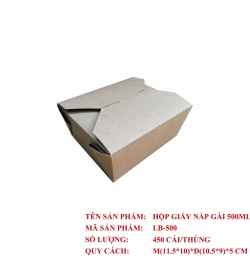 Hộp giấy nắp gài 500ml