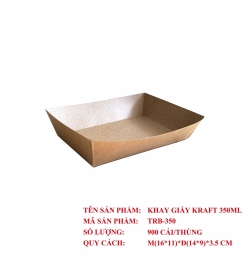 Khay giấy kraft 350ml